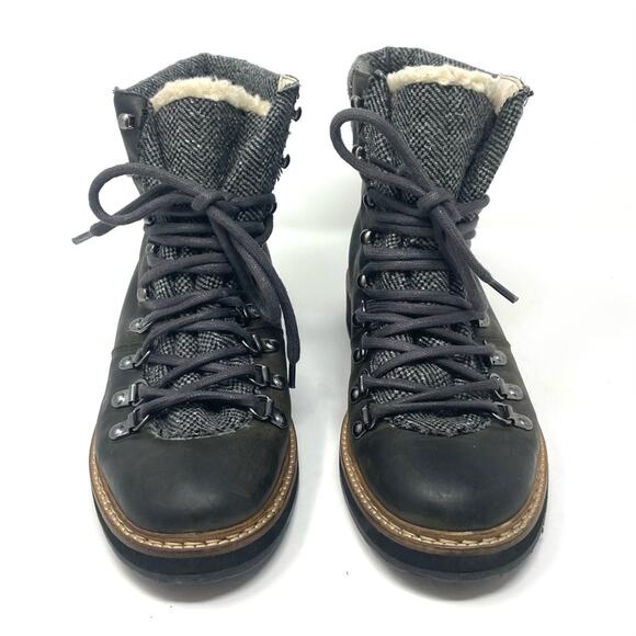 IVYLEE Copenhagen Mountain Boot in Green Gray Leather Women's Size 7.5 $274 - Picture 3 of 8